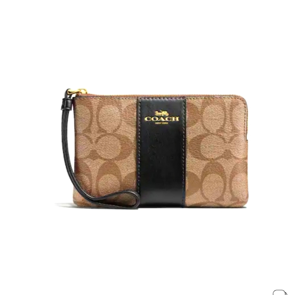 Coach corner zip wristlet